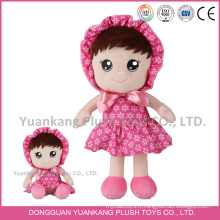 YK ICTI usine poupée en peluche mignonne coloré peluche poupée jouets avec logo de broderie